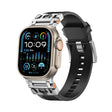 For Apple Watch 46mm / 49mm / 45mm / 44mm Kalebol Armor TPU Watch Band(Silver Black) - free shipping - PMc TechLife - Order now!