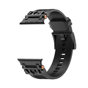 For Apple Watch 42mm / 41mm / 40mm / 38mm Kalebol Armor TPU Watch Band(Black)