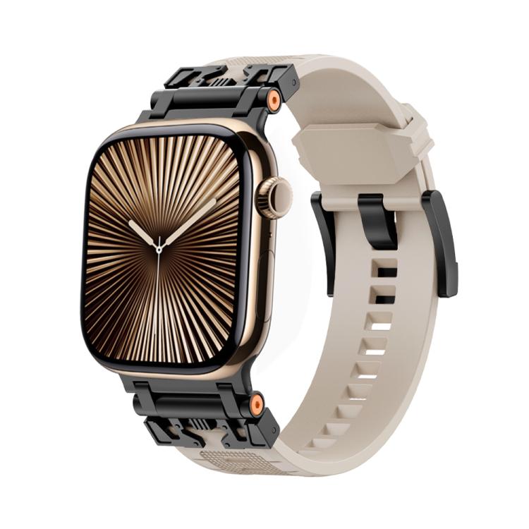 For Apple Watch 42mm / 41mm / 40mm / 38mm Kalebol Armor TPU Watch Band(Black Starlight)