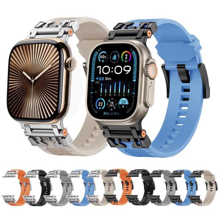For Apple Watch 42mm / 41mm / 40mm / 38mm Kalebol Armor TPU Watch Band(Silver Grey)