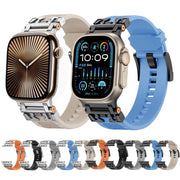 For Apple Watch 42mm / 41mm / 40mm / 38mm Kalebol Armor TPU Watch Band(Black)