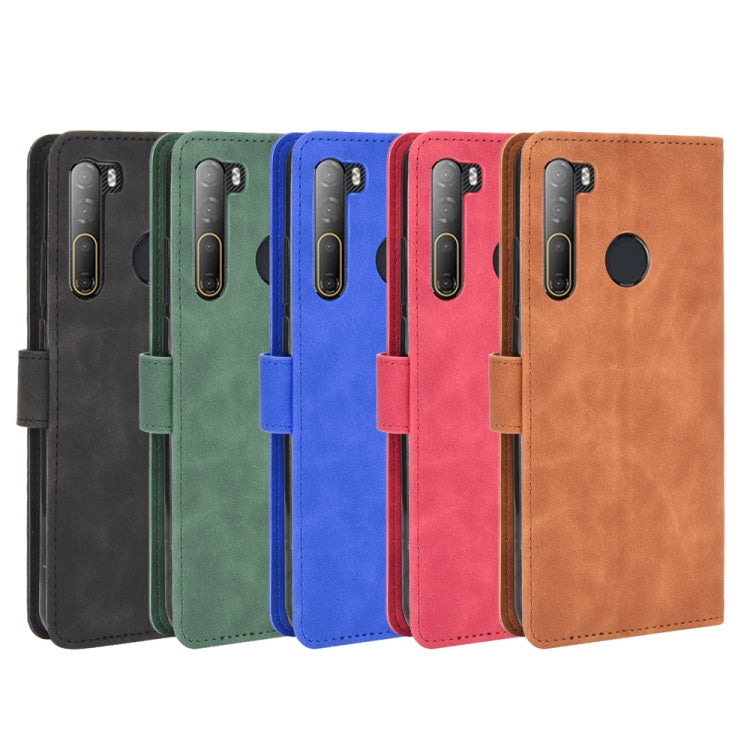 For LG Velvet Solid Color Skin Feel Magnetic Buckle Horizontal Flip Calf Texture PU Leather Case with Holder & Card Slots & Wallet(Green)