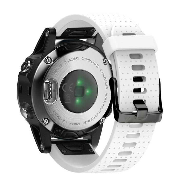 For Garmin QuickFit 20mm Kalebol Dot Texture Silicone Watch Band(White)