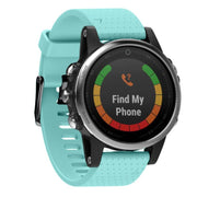 For Garmin QuickFit 20mm Kalebol Dot Texture Silicone Watch Band(Teal)