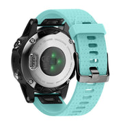 For Garmin QuickFit 20mm Kalebol Dot Texture Silicone Watch Band(Teal)
