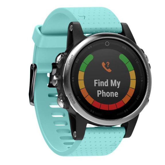 For Garmin QuickFit 20mm Kalebol Dot Texture Silicone Watch Band(Teal)