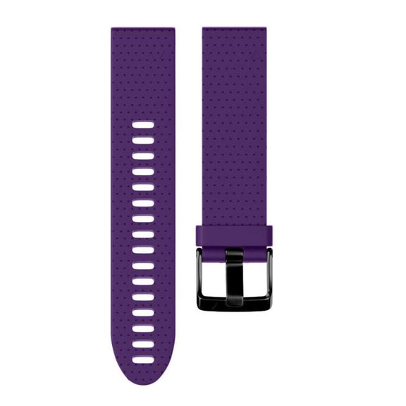 For Garmin QuickFit 20mm Kalebol Dot Texture Silicone Watch Band(Purple)