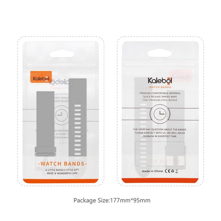 For Garmin QuickFit 20mm Kalebol Dot Texture Silicone Watch Band(White)