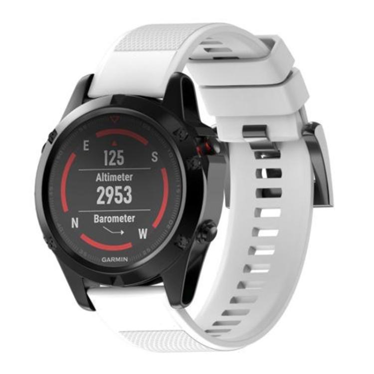 For Garmin QuickFit 22mm Kalebol Triangle Texture Silicone Watch Band(White)