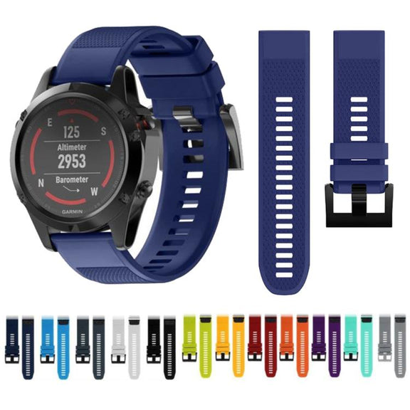 For Garmin QuickFit 22mm Kalebol Triangle Texture Silicone Watch Band(White)