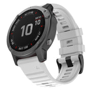 For Garmin QuickFit 22mm Kalebol Concave Texture Silicone Watch Band(White)