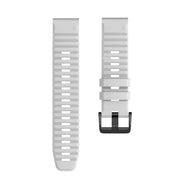 For Garmin QuickFit 22mm Kalebol Concave Texture Silicone Watch Band(White)