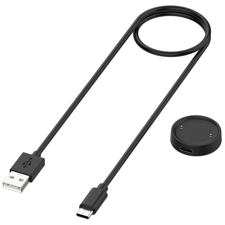 For Amazfit Bip 6 / Active 2 USB-C / Type-C Interface Adapter Split Smart Watch Charging Cable Set, Length: 1m(Black)