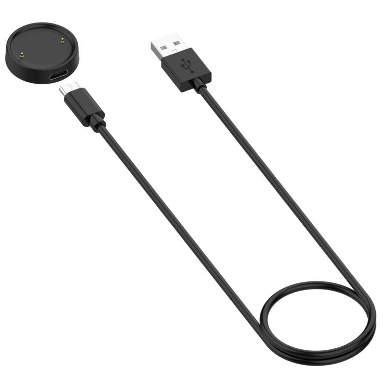 For Amazfit Bip 6 / Active 2 USB-C / Type-C Interface Adapter Split Smart Watch Charging Cable Set, Length: 1m(Black)
