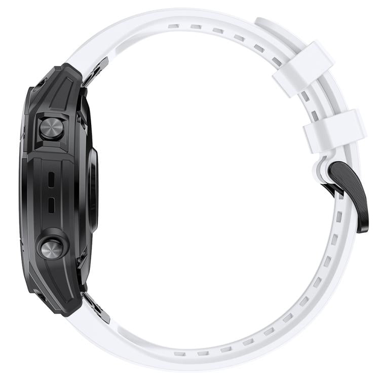 For Garmin QuickFit 20mm Kalebol Ladder Silicone Watch Band(White)