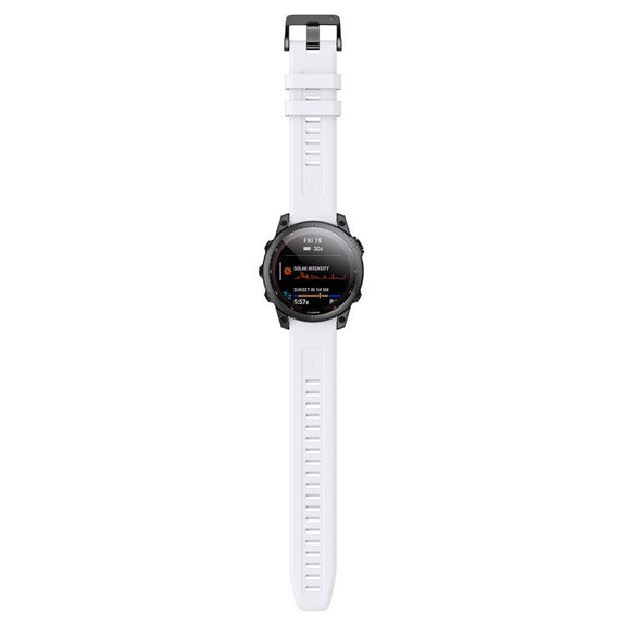 For Garmin QuickFit 20mm Kalebol Ladder Silicone Watch Band(White)