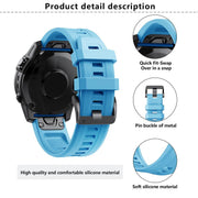 For Garmin QuickFit 20mm Kalebol Ladder Silicone Watch Band(White)