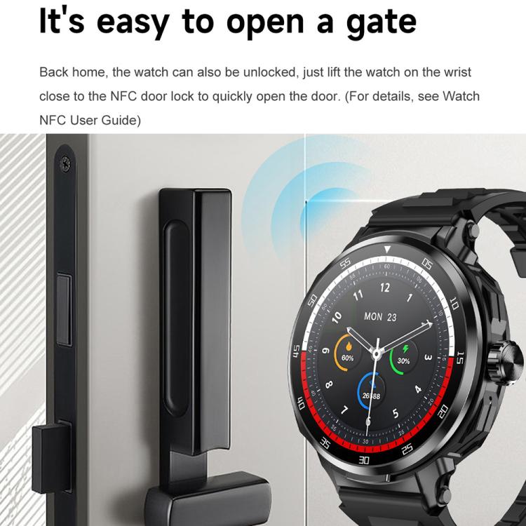 D11 1.46 inch 2 in 1 Bluetooth Earphone Smart Watch, Support Bluetooth Call / NFC / Heart Rate(Black)