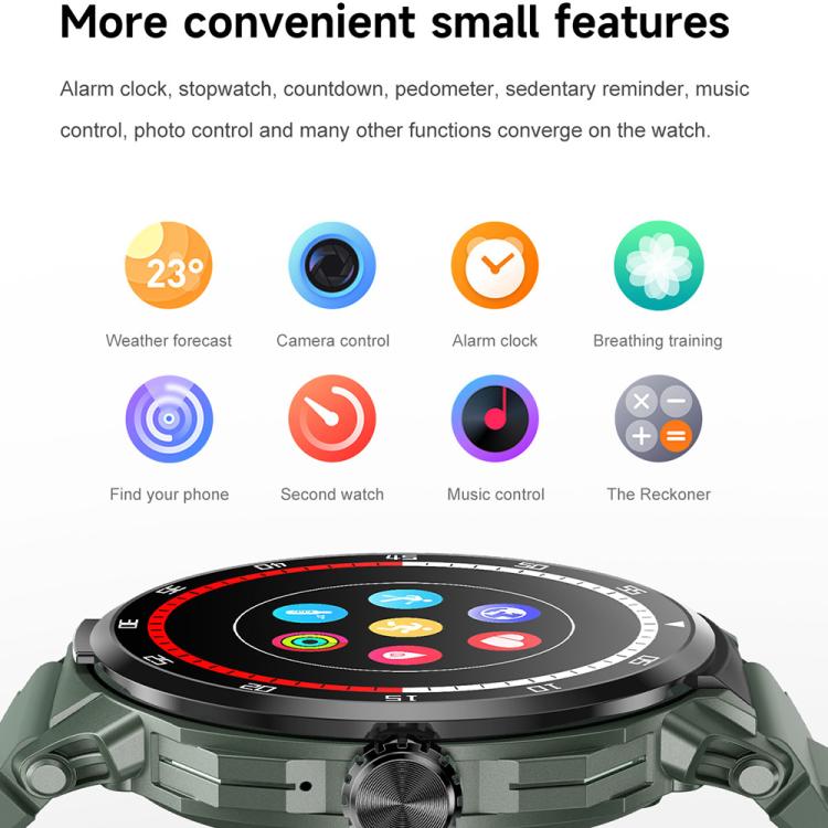 D11 1.46 inch 2 in 1 Bluetooth Earphone Smart Watch, Support Bluetooth Call / NFC / Heart Rate(Black)