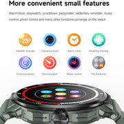 D11 1.46 inch 2 in 1 Bluetooth Earphone Smart Watch, Support Bluetooth Call / NFC / Heart Rate(Green)