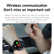D11 1.46 inch 2 in 1 Bluetooth Earphone Smart Watch, Support Bluetooth Call / NFC / Heart Rate(Black)