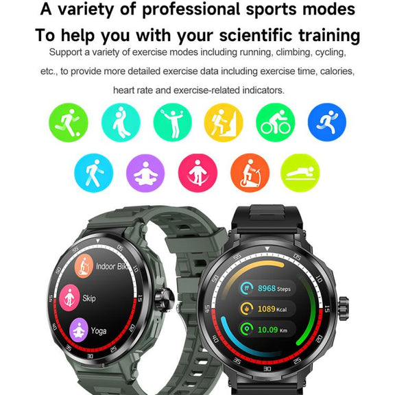 D11 1.46 inch 2 in 1 Bluetooth Earphone Smart Watch, Support Bluetooth Call / NFC / Heart Rate(Black)