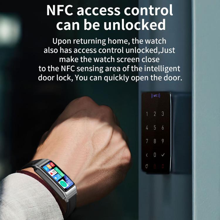 K80 1.57 inch Steel Band IP67 Earphone Detachable Smart Watch, Support Bluetooth Call(Black)
