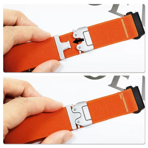 20mm Parachute Buckle Elastic Nylon Watch Band(Orange)