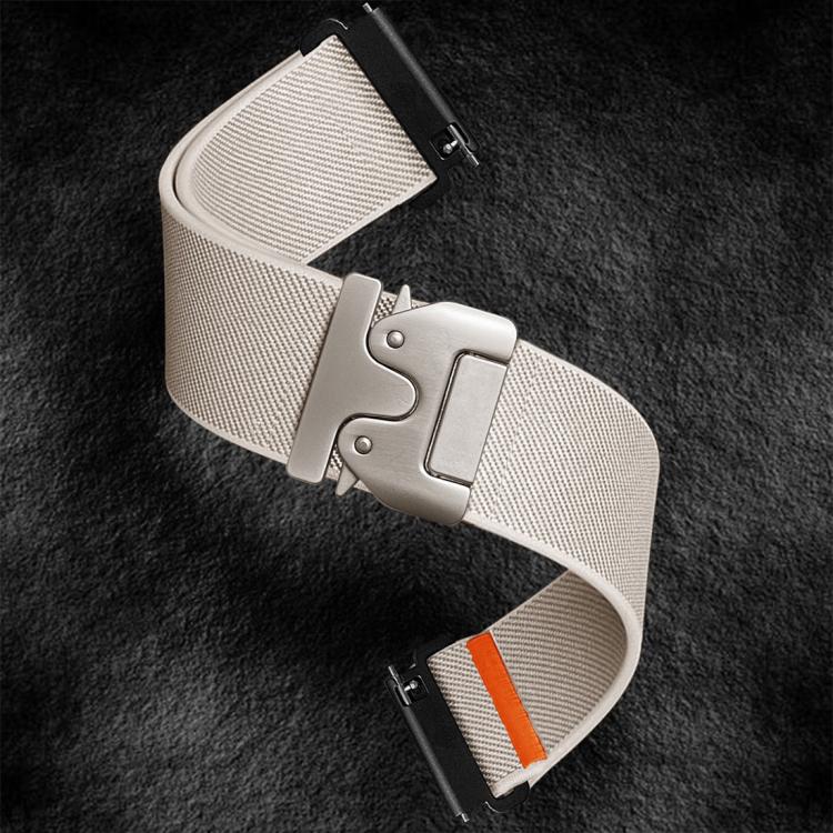 20mm Parachute Buckle Elastic Nylon Watch Band(Orange)