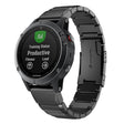 For Garmin QuickFit 20mm Kalebol Turtle Back Buckle Stainless Steel Watch Band(Black) - Watch Bands by Kalebol | Online Shopping South Africa | PMc TechLife | Buy Now Pay Later Mobicred