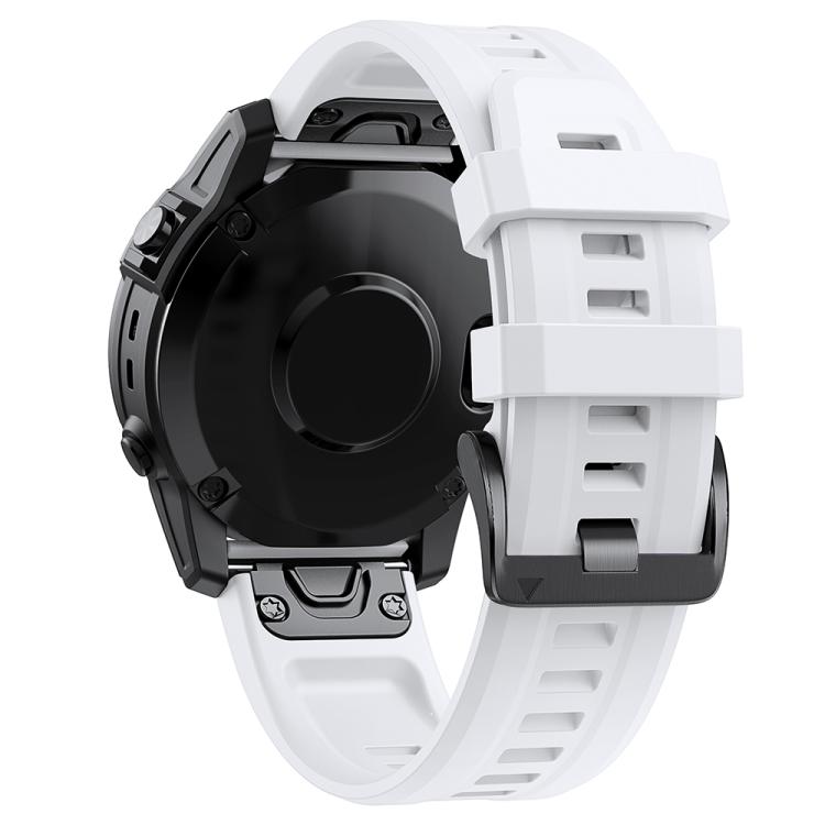 For Garmin QuickFit 22mm Kalebol Ladder Silicone Watch Band(White)