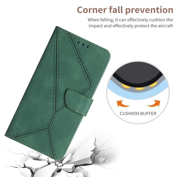 For Tecno Pova 7 5G Stitching Embossed Leather Phone Case(Green)