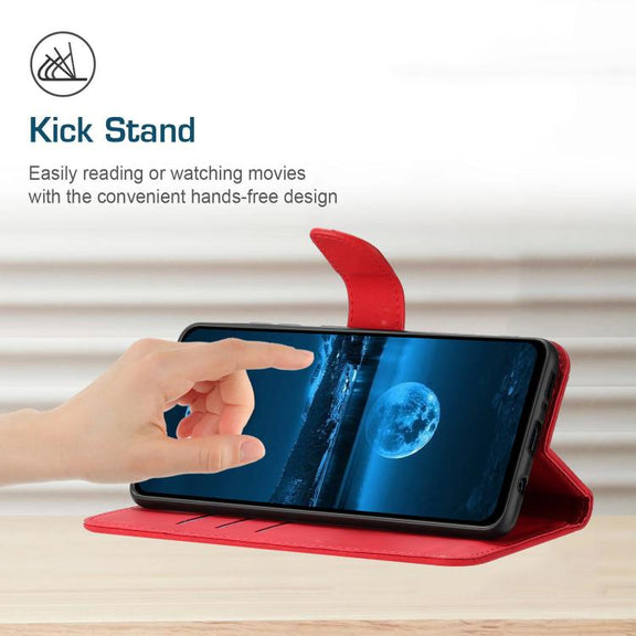 For Tecno Spark 40 Pro+ 4G Stitching Embossed Leather Phone Case(Red)
