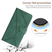 For Tecno Spark 40 Pro+ 4G Stitching Embossed Leather Phone Case(Green)