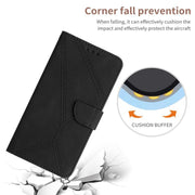 For Tecno Spark 40 Pro+ 4G Stitching Embossed Leather Phone Case(Black)