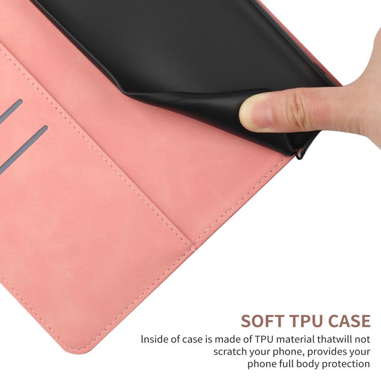 For Tecno Spark 40 Pro 4G Stitching Embossed Leather Phone Case(Pink)