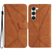 For Tecno Spark 40 Pro 4G Stitching Embossed Leather Phone Case(Brown)