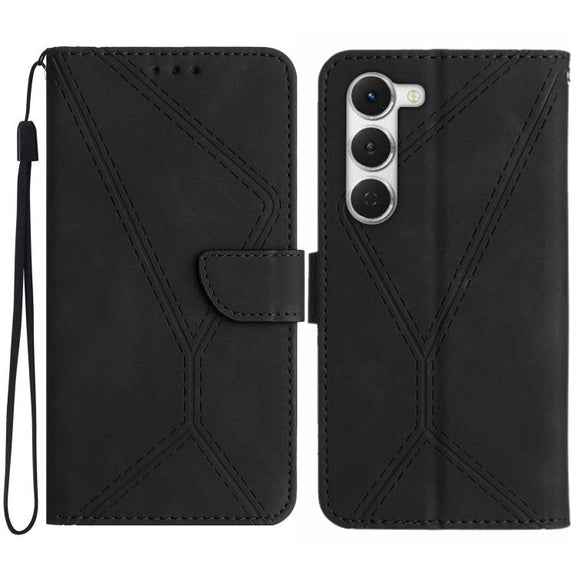 For Tecno Spark 40 Pro 4G Stitching Embossed Leather Phone Case(Black)