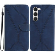 For Tecno Spark 40 Pro 4G Stitching Embossed Leather Phone Case(Blue)