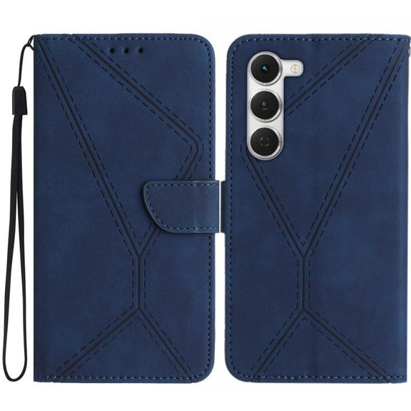 For Tecno Spark 40 Pro 4G Stitching Embossed Leather Phone Case(Blue)