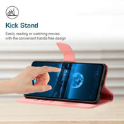 For Tecno Spark 40 4G Stitching Embossed Leather Phone Case(Pink)