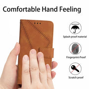 For Tecno Spark 40 4G Stitching Embossed Leather Phone Case(Brown)