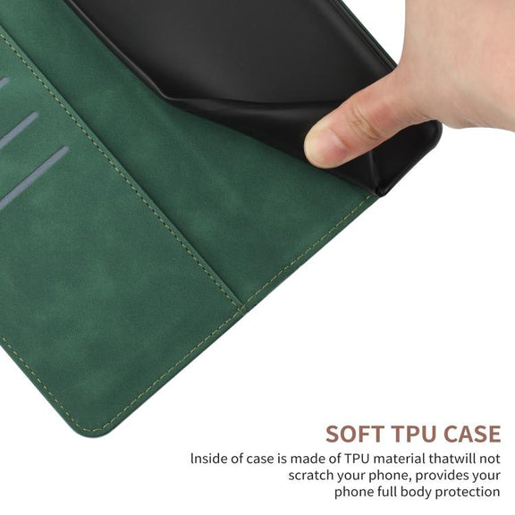 For Tecno Spark 40 4G Stitching Embossed Leather Phone Case(Green)
