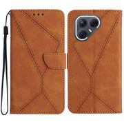 For Tecno Pova 7 Ultra 5G Stitching Embossed Leather Phone Case(Brown)