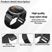 For Garmin QuickFit 26mm Kalebol Loop Nylon Buckle Watch Band(Black)