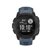 For Garmin Instinct 22mm Kalebol Steel Buckle Silicone Watch Band(Navy Blue)