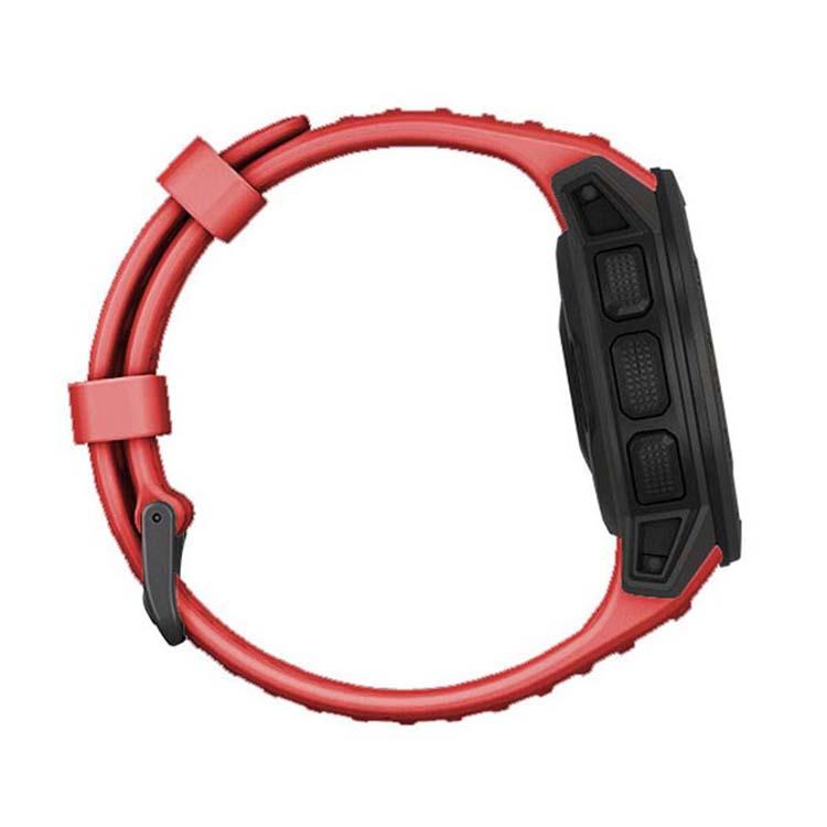 For Garmin Instinct 22mm Kalebol Steel Buckle Silicone Watch Band(Red)