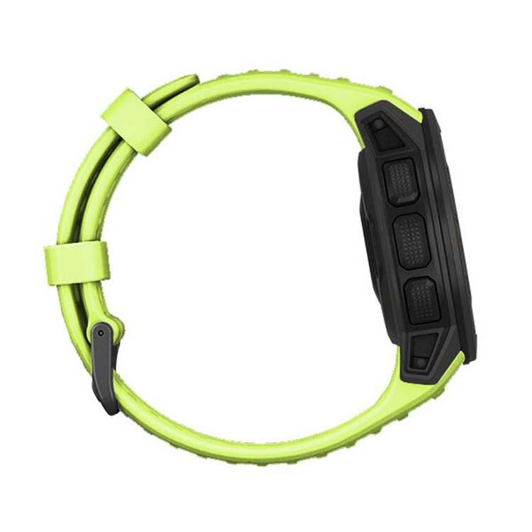 For Garmin Instinct 22mm Kalebol Steel Buckle Silicone Watch Band(Green)