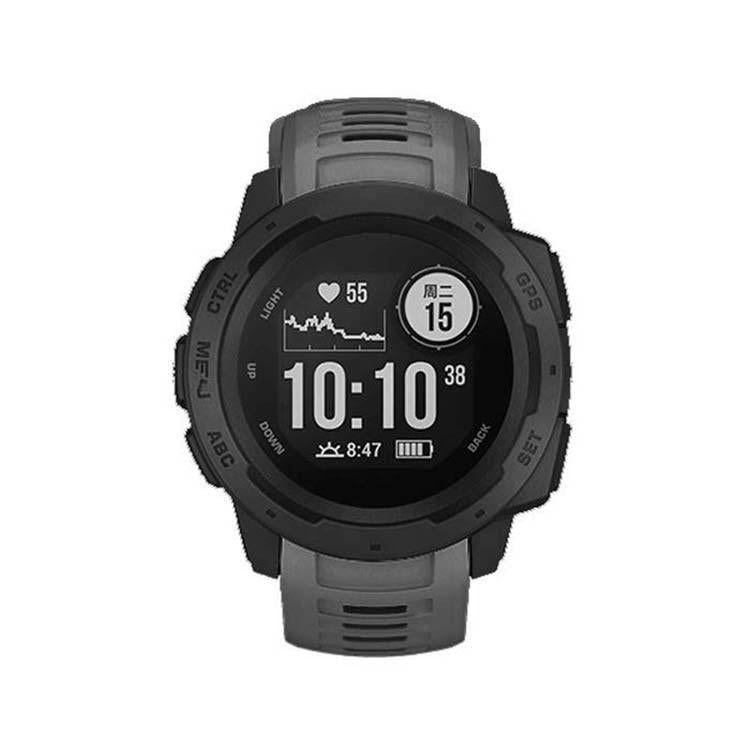 For Garmin Instinct 22mm Kalebol Steel Buckle Silicone Watch Band(Grey)