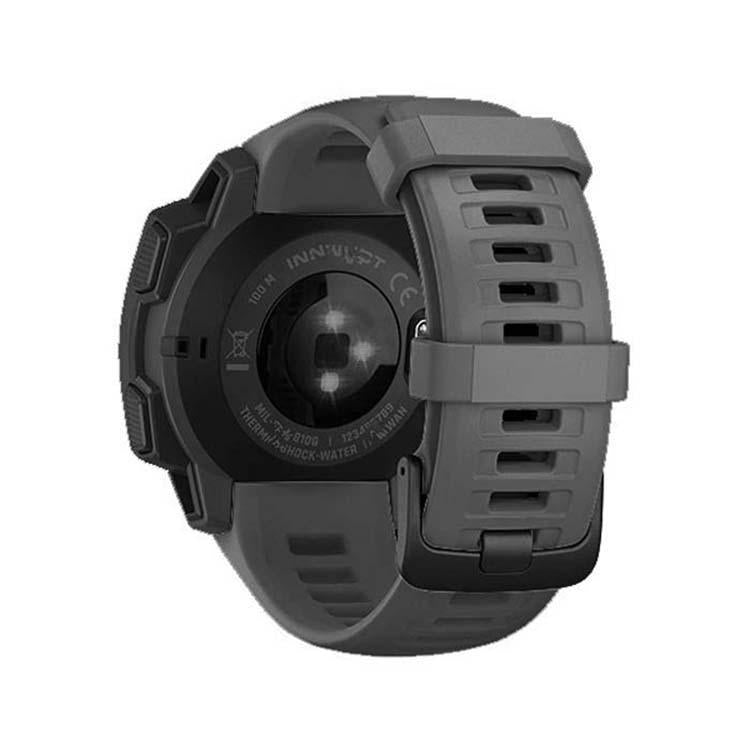 For Garmin Instinct 22mm Kalebol Steel Buckle Silicone Watch Band(Grey)